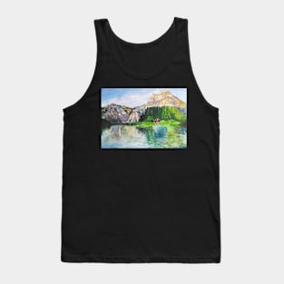 A House by the Lake in the Mountains Tank Top